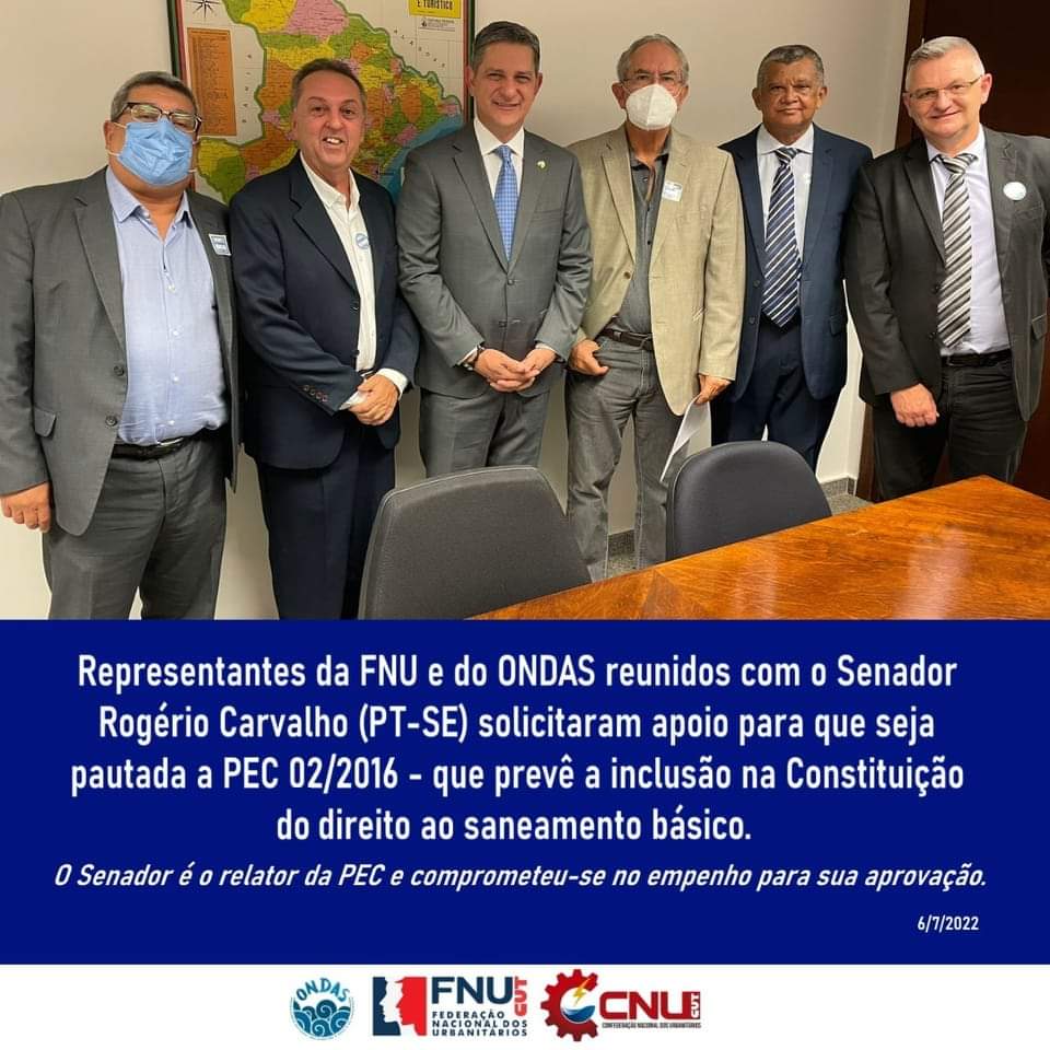 FNU e Ondas participaram de reunião com o Senador Rogério Carvalho